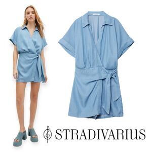 STRADIVARIUS | Mid Blue | LYOCELL PLAYSUIT
